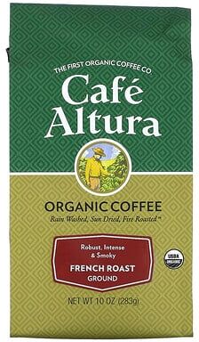 Cafe Altura, Organic Coffee, French Roast, Ground, 10 oz (283 g)