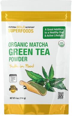 California Gold Nutrition, Superfoods, Organic Matcha Green Tea Powder, 4 oz (114 g)