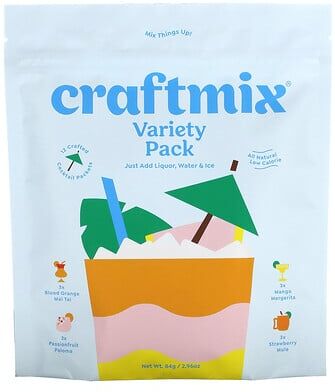 Craftmix, Cocktail Mix Packets, Variety Pack, 12 Packets, 2.96 oz, (84 g)