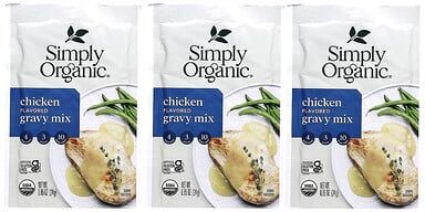 Simply Organic, Chicken Gravy Mix, 3 Packets, 0.85 oz (24 g) Each