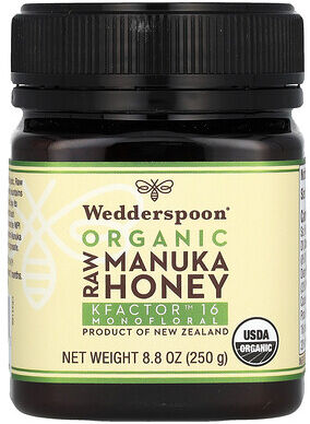 Wedderspoon, Organic Raw Manuka Honey, KFactor 16, 8.8 oz (250 g)