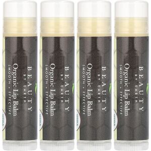Beauty By Earth, Organic Beeswax Lip Balm, Vanilla Bean, 4 Tubes, 0.15 oz Each Beauty By Earth, Organic Beeswax Lip Balm, Vanilla Bean, 4 Tubes, 0.15 oz Each
