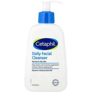 Cetaphil Daily Facial Cleanser, Normal to Oily Skin, 8 fl oz (237 ml) Cetaphil Daily Facial Cleanser, Normal to Oily Skin, 8 fl oz (237 ml)