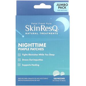 Petal Fresh, SkinResQ™ Natural Treatments, Nighttime Pimple Patches, 108 Patches Petal Fresh, SkinResQ™ Natural Treatments, Nighttime Pimple Patches, 108 Patches