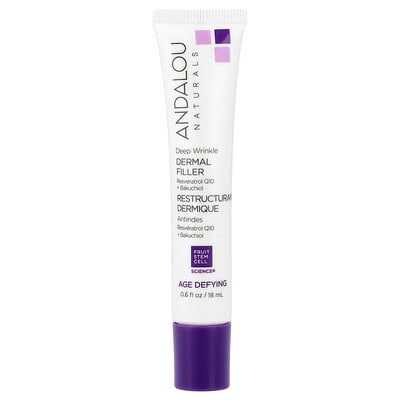 Andalou Naturals, Deep Wrinkle Dermal Filler, Age Defying, 0.6 fl oz (18 ml) Andalou Naturals, Deep Wrinkle Dermal Filler, Age Defying, 0.6 fl oz (18 ml)