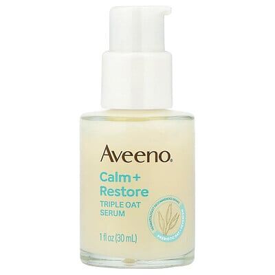 Aveeno Calm + Restore, Triple Oat Serum, Sensitive Skin, Fragrance Free, 1 fl oz (30 ml) Aveeno Calm + Restore, Triple Oat Serum, Sensitive Skin, Fragrance Free, 1 fl oz (30 ml)