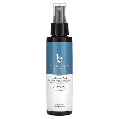 Beauty By Earth, Hyaluronic Acid Face Toner & Facial Mist, For All Skin Types, 4.5 fl oz (133 ml) Beauty By Earth, Hyaluronic Acid Face Toner & Facial Mist, For All Skin Types, 4.5 fl oz (133 ml)