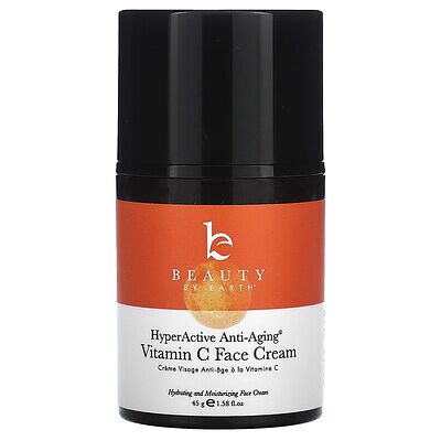 Beauty By Earth, HyperActive Anti-Aging®, Vitamin C Face Cream, 1.58 fl oz (45 g) Beauty By Earth, HyperActive Anti-Aging®, Vitamin C Face Cream, 1.58 fl oz (45 g)