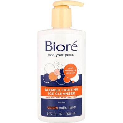 Biore, Blemish Fighting Ice Cleanser, 6.77 fl oz (200 ml) Biore, Blemish Fighting Ice Cleanser, 6.77 fl oz (200 ml)