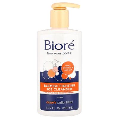 Biore, Blemish Fighting Ice Cleanser, 6.77 fl oz (200 ml) Biore, Blemish Fighting Ice Cleanser, 6.77 fl oz (200 ml)