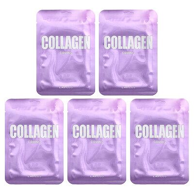 Lapcos, Collagen Firming Beauty Sheet Mask Set, 5 Sheets, 0.84 fl oz (25 ml) Each Lapcos, Collagen Firming Beauty Sheet Mask Set, 5 Sheets, 0.84 fl oz (25 ml) Each