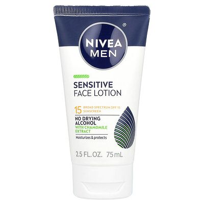Nivea, Men, Sensitive Face Lotion, SPF 15, 2.5 fl oz (75 ml) Nivea, Men, Sensitive Face Lotion, SPF 15, 2.5 fl oz (75 ml)