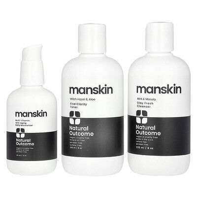 Natural Outcome, Man Skin, Everyday Face Kit, 3 Piece Kit Natural Outcome, Man Skin, Everyday Face Kit, 3 Piece Kit