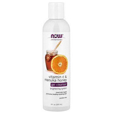 NOW Foods - Vitamin C & Manuka Honey Gel Cleanser - 8 oz NOW Foods - Vitamin C & Manuka Honey Gel Cleanser - 8 oz