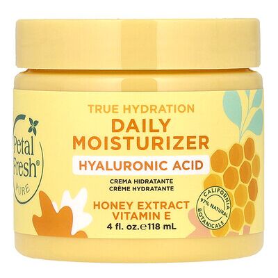 Petal Fresh, Pure, True Hydration Daily Moisturizer, Honey Extract, Vitamin E, 4 fl oz (118 ml) Petal Fresh, Pure, True Hydration Daily Moisturizer, Honey Extract, Vitamin E, 4 fl oz (118 ml)
