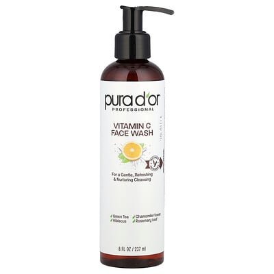 Pura D'or, Professional, Vitamin C Face Wash, 8 fl oz (237ml) Pura D'or, Professional, Vitamin C Face Wash, 8 fl oz (237ml)