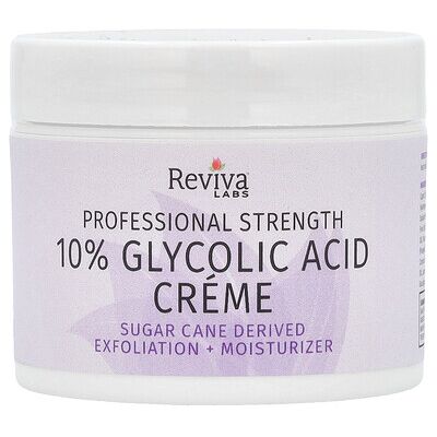 Reviva Labs, 10% Glycolic Acid Cream, 2 oz (55 g) Reviva Labs, 10% Glycolic Acid Cream, 2 oz (55 g)
