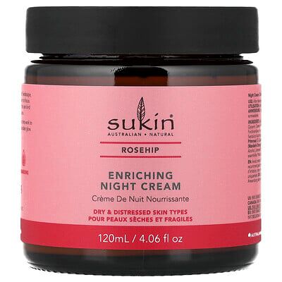 Sukin, Enriching Night Cream, Rosehip, 4.06 fl oz (120 ml) Sukin, Enriching Night Cream, Rosehip, 4.06 fl oz (120 ml)