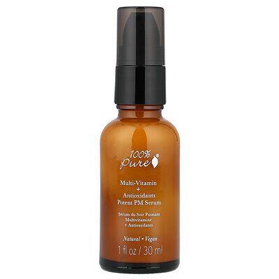 100% PURE, Multi-Vitamin + Antioxidants Potent PM Serum, 1 fl oz (30 ml) 100% PURE, Multi-Vitamin + Antioxidants Potent PM Serum, 1 fl oz (30 ml)