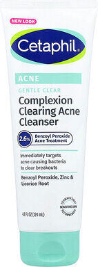 Cetaphil Gentle Clear, Complexion Clearing Acne Cleanser, 4.2 fl oz (124 ml)