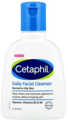 Cetaphil Daily Facial Cleanser, Normal to Oily Skin, 4 fl oz (118 ml)