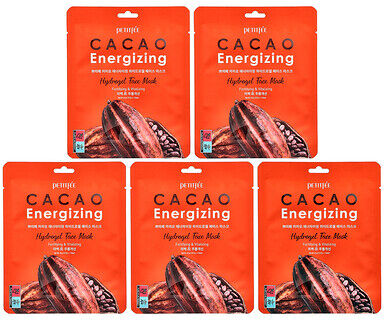 Petitfee, Cacao Energizing, Hydrogel Face Beauty Mask, 5 Pack, 1.12 oz (32 g) Each