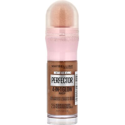 Maybelline, Instant Age Rewind, Perfector 4-in-1 Glow Makeup, 2.5 Medium-Deep Warm, 0.68 fl oz (20 ml) Maybelline, Instant Age Rewind, Perfector 4-in-1 Glow Makeup, 2.5 Medium-Deep Warm, 0.68 fl oz (20 ml)