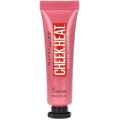 Maybelline, Cheek Heat, Sheer Gel-Cream Blush, 15 Nude Burn, 0.27 fl oz (8 ml) Maybelline, Cheek Heat, Sheer Gel-Cream Blush, 15 Nude Burn, 0.27 fl oz (8 ml)