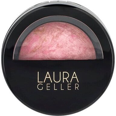 Laura Geller, Baked Blush-N-Brighten, Marbleized Blush, 0018032B Pink Buttercream, 0.16 oz (4.5 g)