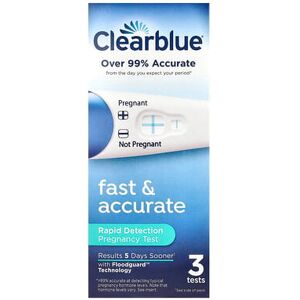 Clearblue, Fast & Accurate, Rapid Detection Pregnancy Test, 3 Tests Clearblue, Fast & Accurate, Rapid Detection Pregnancy Test, 3 Tests
