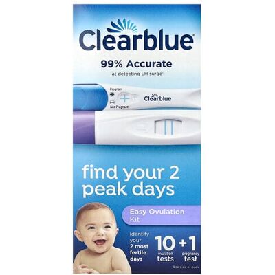 Clearblue Easy Ovulation Kit - 10 Tests + 1 Pregnancy Test Clearblue Easy Ovulation Kit - 10 Tests + 1 Pregnancy Test