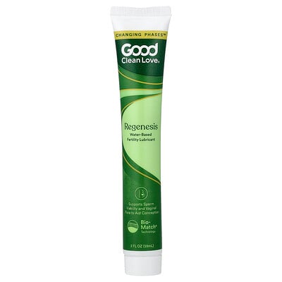 Good Clean Love, Regenesis, Water-Based Fertility Lubricant, 12 Applications, 2 fl oz (59 ml) Good Clean Love, Regenesis, Water-Based Fertility Lubricant, 12 Applications, 2 fl oz (59 ml)