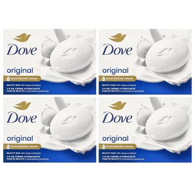 Dove, Beauty Bar Soap with Deep Moisture, Original, 4 Bars, 3.75 oz (106 g) Each Dove, Beauty Bar Soap with Deep Moisture, Original, 4 Bars, 3.75 oz (106 g) Each