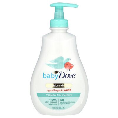 Dove, Baby, Sensitive Skin Care, Hypoallergenic Wash, Fragrance Free, 13 fl oz (384 ml) Dove, Baby, Sensitive Skin Care, Hypoallergenic Wash, Fragrance Free, 13 fl oz (384 ml)