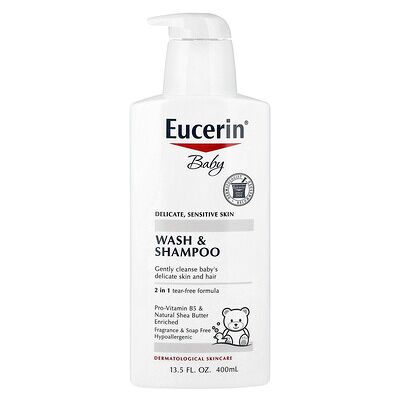Eucerin Baby, Wash & Shampoo, Fragrance Free, 13.5 fl oz (400 ml) Eucerin Baby, Wash & Shampoo, Fragrance Free, 13.5 fl oz (400 ml)