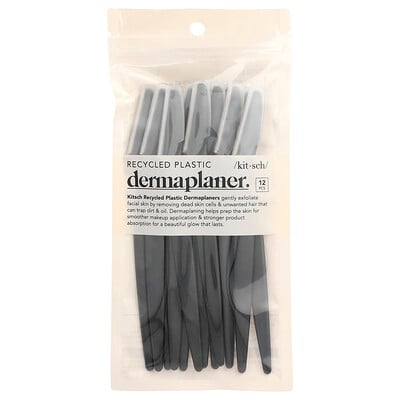 Kitsch, Recycled Plastic Dermaplaner, Black, 12 Count Kitsch, Recycled Plastic Dermaplaner, Black, 12 Count