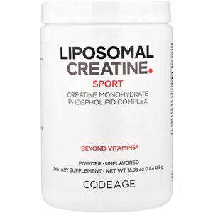 Codeage Sport, Liposomal Creatine Powder, Unflavored, 1 lb (455 g) Codeage Sport, Liposomal Creatine Powder, Unflavored, 1 lb (455 g)