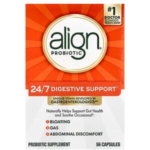 Align Probiotics, 24/7 Digestive Support, Probiotic Supplement, 56 Capsules (10 per Capsule) Align Probiotics, 24/7 Digestive Support, Probiotic Supplement, 56 Capsules (10 per Capsule)