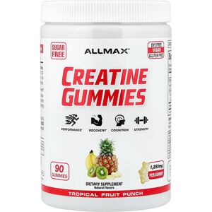 ALLMAX, Creatine Gummies, Tropical Fruit Punch, 1,250 mg, 90 Gummies ALLMAX, Creatine Gummies, Tropical Fruit Punch, 1,250 mg, 90 Gummies