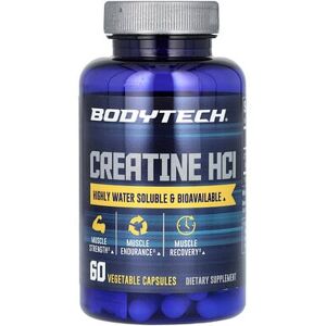 BodyTech, Creatine HCl, 750 mg, 60 Vegetable Capsules BodyTech, Creatine HCl, 750 mg, 60 Vegetable Capsules