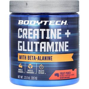 BodyTech, Creatine + Glutamine with Beta-Alanine, Fruit Punch, 12.6 oz (357 g) BodyTech, Creatine + Glutamine with Beta-Alanine, Fruit Punch, 12.6 oz (357 g)