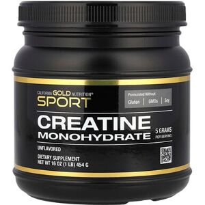 California Gold Nutrition, Sport, Pure Creatine Monohydrate, Unflavored, 1 lb (454 g) California Gold Nutrition, Sport, Pure Creatine Monohydrate, Unflavored, 1 lb (454 g)