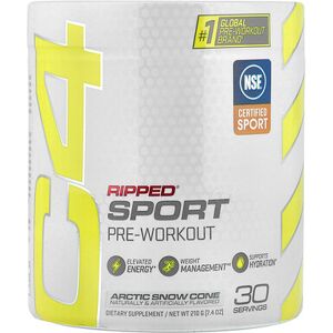 C4 / Cellucor, C4 Ripped® Sport, Pre-Workout, Arctic Snow Cone, 7.4 oz (210 g) C4 / Cellucor, C4 Ripped® Sport, Pre-Workout, Arctic Snow Cone, 7.4 oz (210 g)