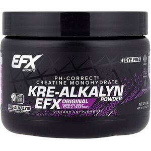 EFX Sports, PH-Correct® Creatine Monohydrate, Kre-Alkalyn® EFX Powder, Neutral, 3.53 oz (100 g) EFX Sports, PH-Correct® Creatine Monohydrate, Kre-Alkalyn® EFX Powder, Neutral, 3.53 oz (100 g)
