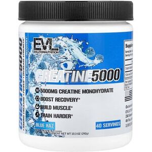EVLution Nutrition, Creatine 5000®, Blue Raz, 10.3 oz (292 g) EVLution Nutrition, Creatine 5000®, Blue Raz, 10.3 oz (292 g)