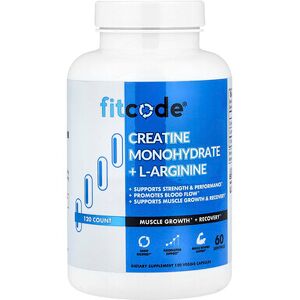 fitcode, Creatine Monohydrate + L-Arginine, 120 Veggie Capsules fitcode, Creatine Monohydrate + L-Arginine, 120 Veggie Capsules