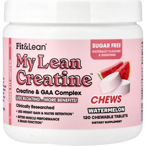 Fit & Lean, My Lean Creatine™ Chews, Watermelon, 120 Chewable Tablets Fit & Lean, My Lean Creatine™ Chews, Watermelon, 120 Chewable Tablets