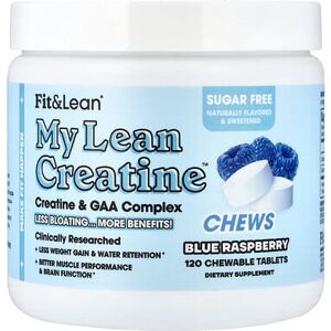 Fit & Lean, My Lean Creatine™ Chews, Blue Raspberry, 120 Chewable Tablets Fit & Lean, My Lean Creatine™ Chews, Blue Raspberry, 120 Chewable Tablets