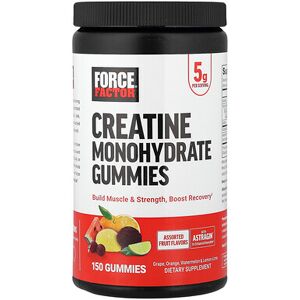 Force Factor, Creatine Monohydrate Gummies, Assorted Fruit, 150 Gummies Force Factor, Creatine Monohydrate Gummies, Assorted Fruit, 150 Gummies