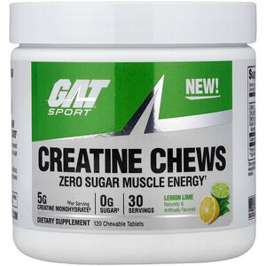 GAT, Sport, Creatine Chews, Lemon Lime, 120 Chewable Tablets GAT, Sport, Creatine Chews, Lemon Lime, 120 Chewable Tablets